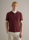 Regular fit red pure cotton polo with buttons_0