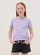 Girls&rsquo; Purple Pure Cotton Regular Fit T-shirt_0