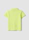 Girls' green pure cotton polo regular fit with embroidered flowers_4