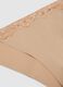 Beige microfibre regular fit briefs with lace details_5