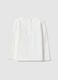 White Stretch Cotton T-Shirt for Girls Regular Fit with Print_1