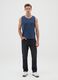Men's Regular Fit Blue Pure Cotton Vest_1
