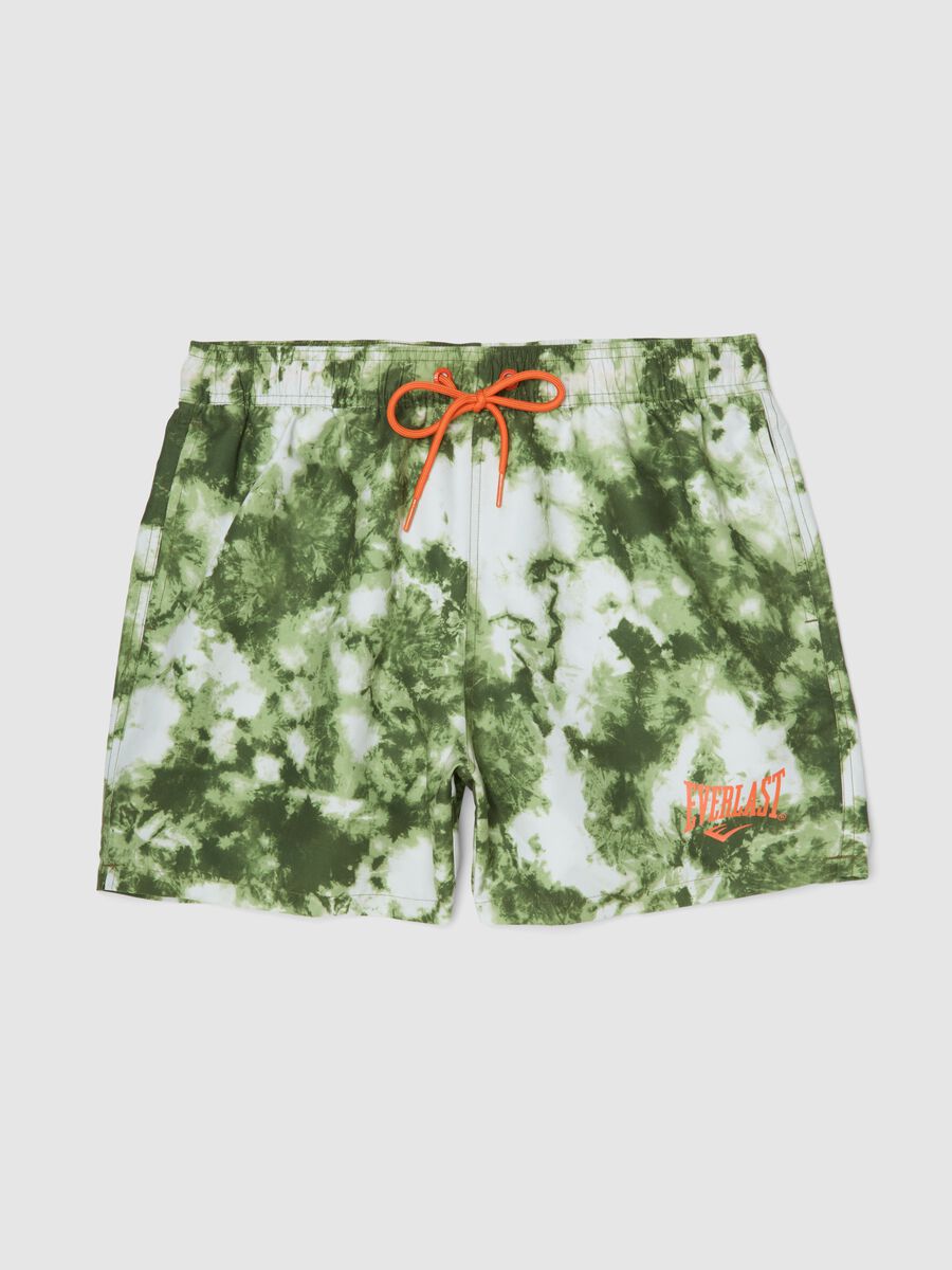 Multicolour regular fit swimming trunks with Everlast print_4