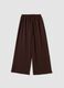 Brown Wide Leg Jogger Trousers_4