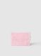 Pink and White Raffia Clutch_0