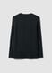 Black long-sleeve crew-neck T-shirt in 100% organic cotton_2