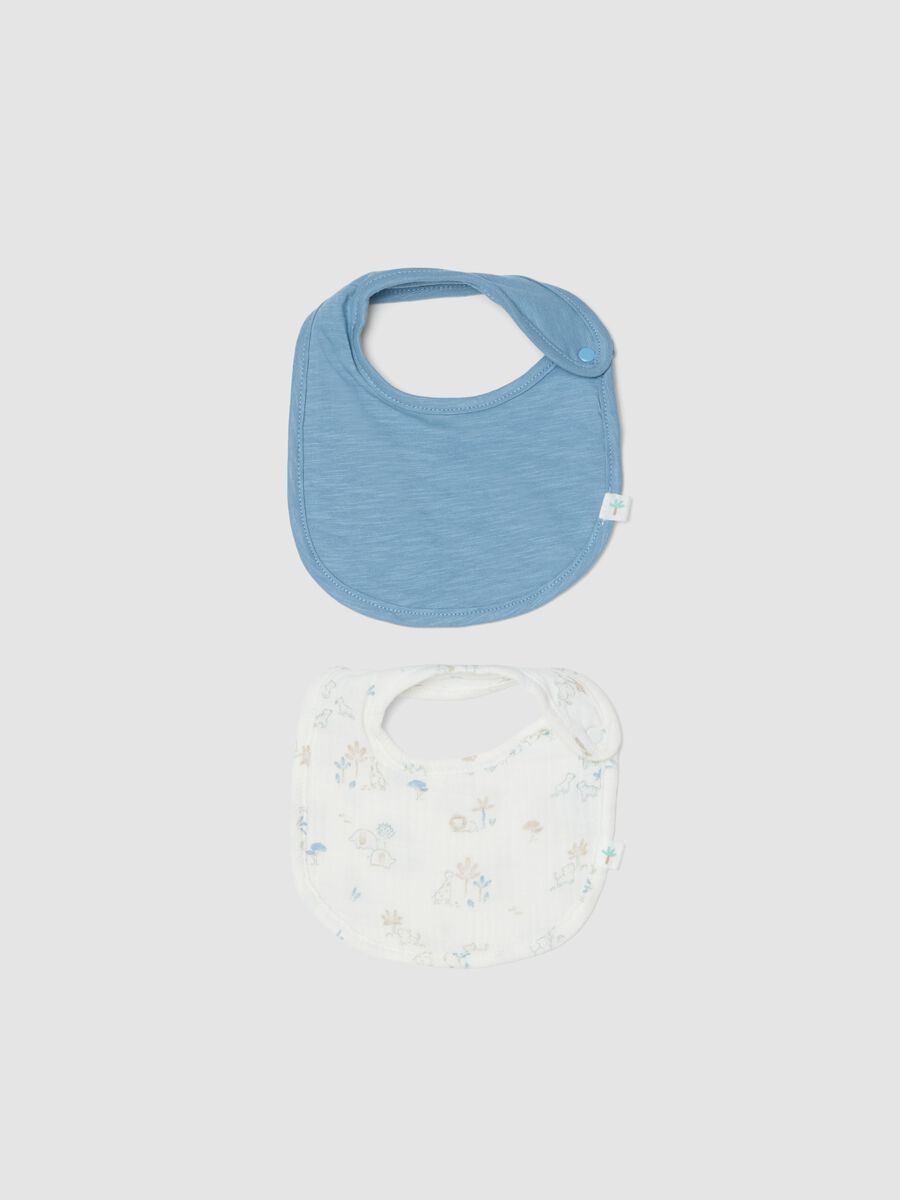 Pack of newborn multi-colour pure cotton bibs_0