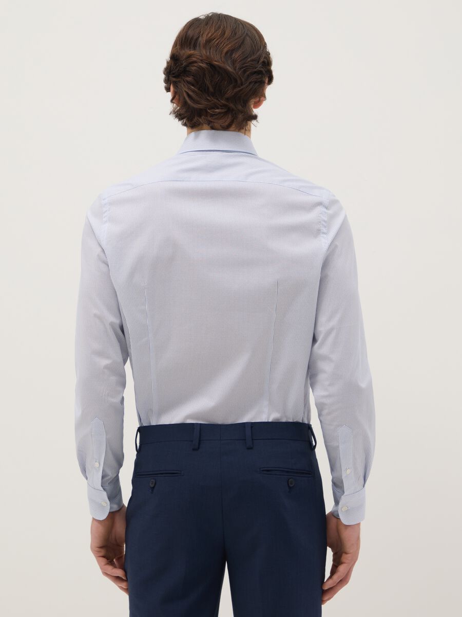 Multicolour check slim fit stretch cotton shirt_2