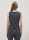 Regular-fit blue and white striped cotton-blend waistcoat_3