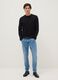 Super skinny fit blue denim cotton jeans_0
