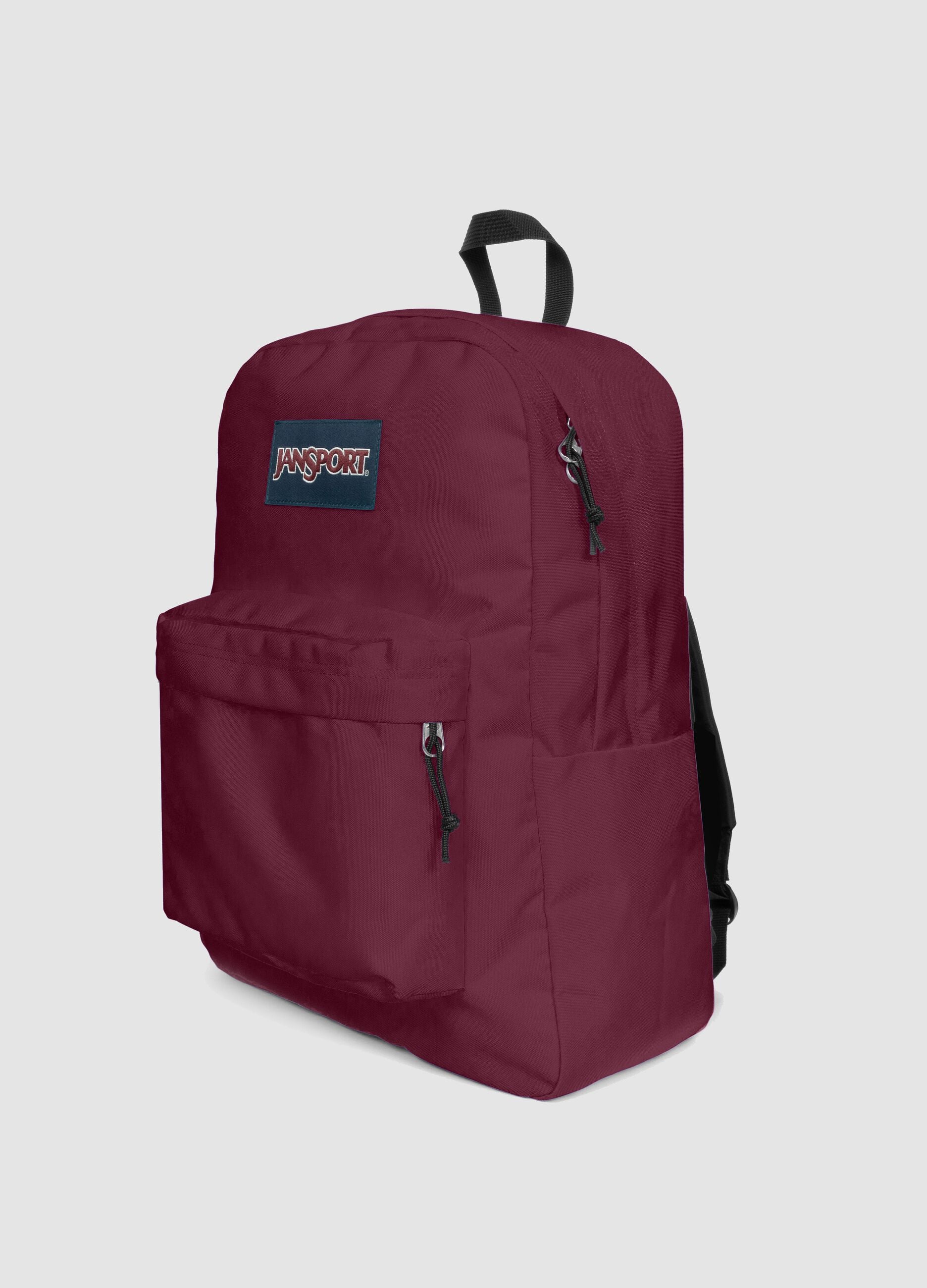 Red backpack with front pocket