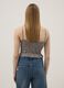 Multicoloured striped pure cotton slim fit tank top_3
