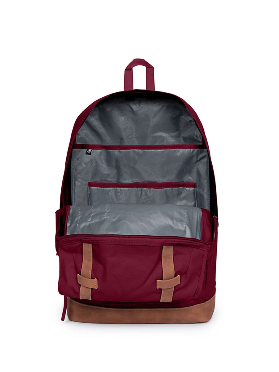 Zaino unisex bordeaux con dettagli a contrasto_4