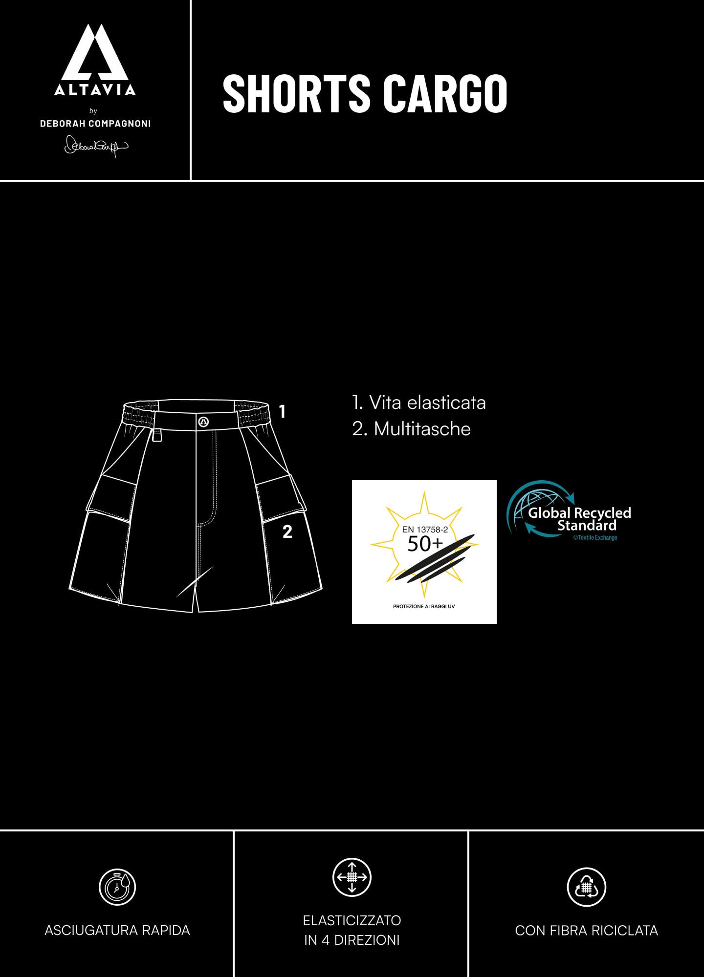 Cargo Shorts ALTAVIA WITH DEBORAH COMPAGNONI