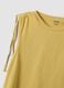 Yellow pure cotton tank top with shoulder ties_5