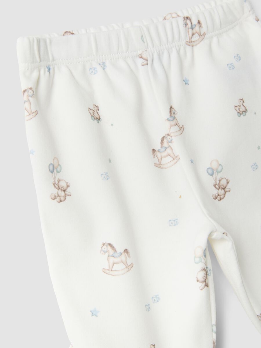 2-pack of organic cotton leggings in blue and white_2