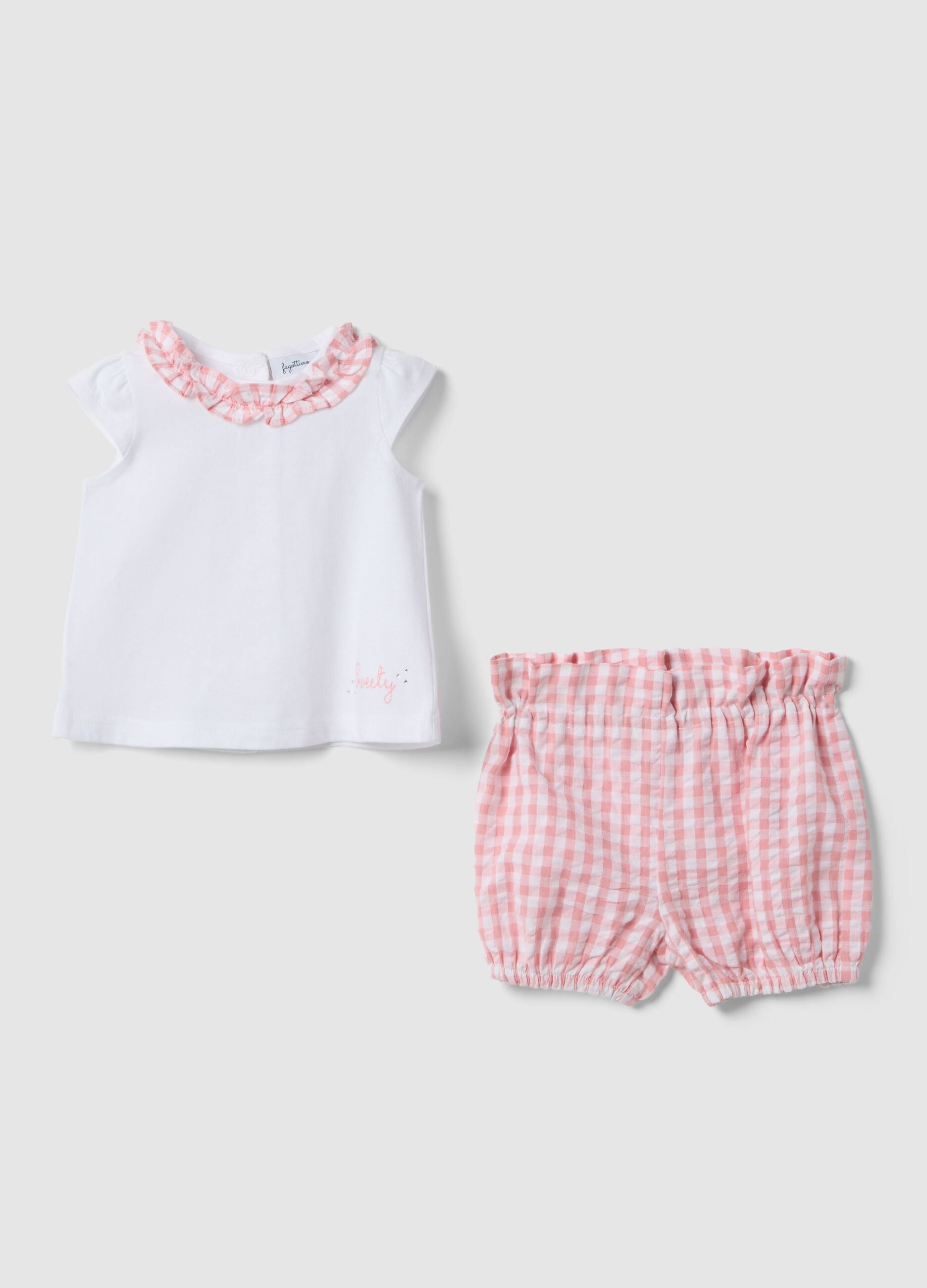 Multicolour pure cotton set for baby girls