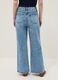 Regular fit blue denim cotton blend trousers_2