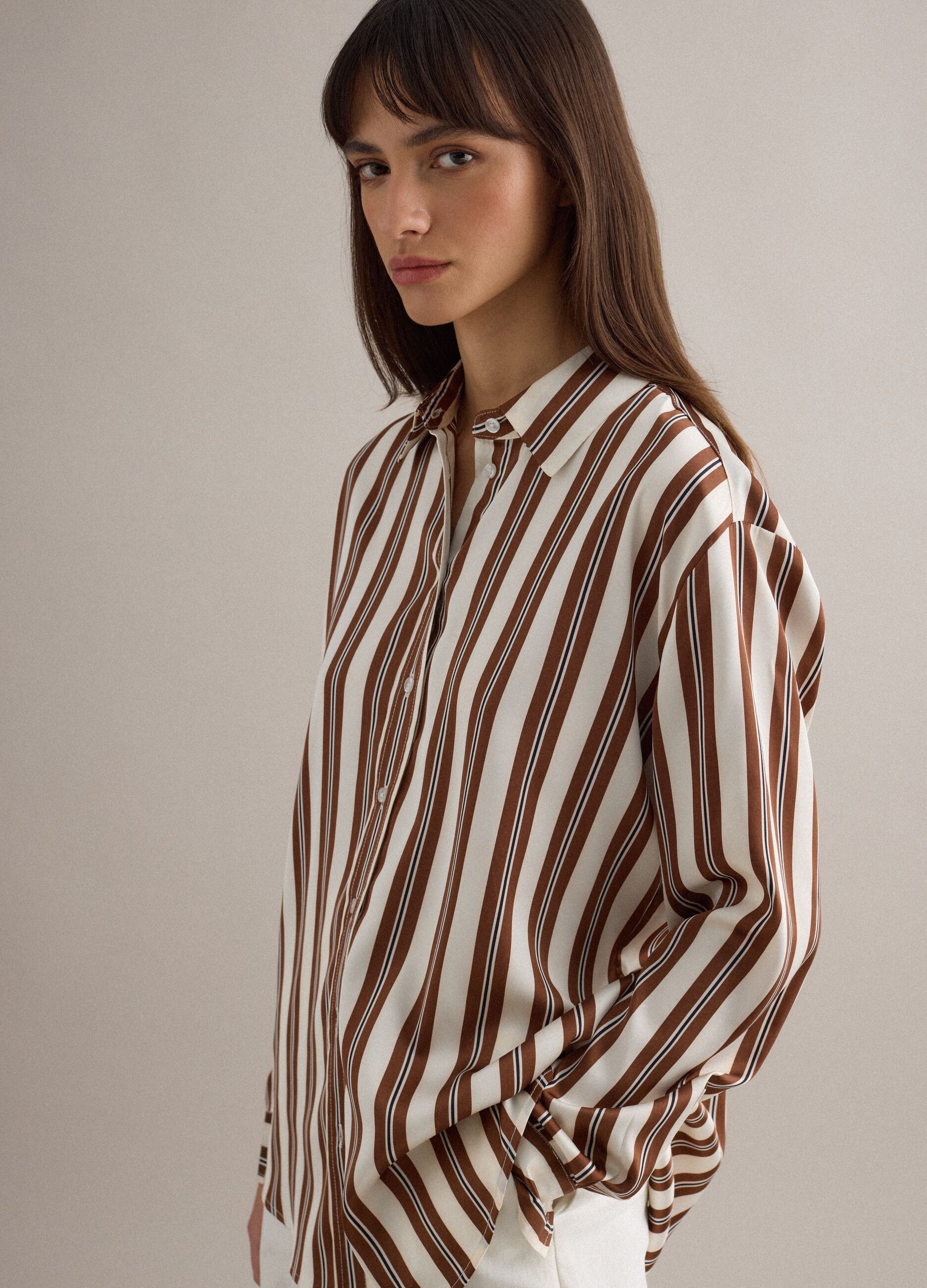 Multicolor Striped Long-sleeve Regular Fit Shirt