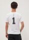 White short-sleeve cotton-blend boys&rsquo; T-shirt, relaxed fit_1