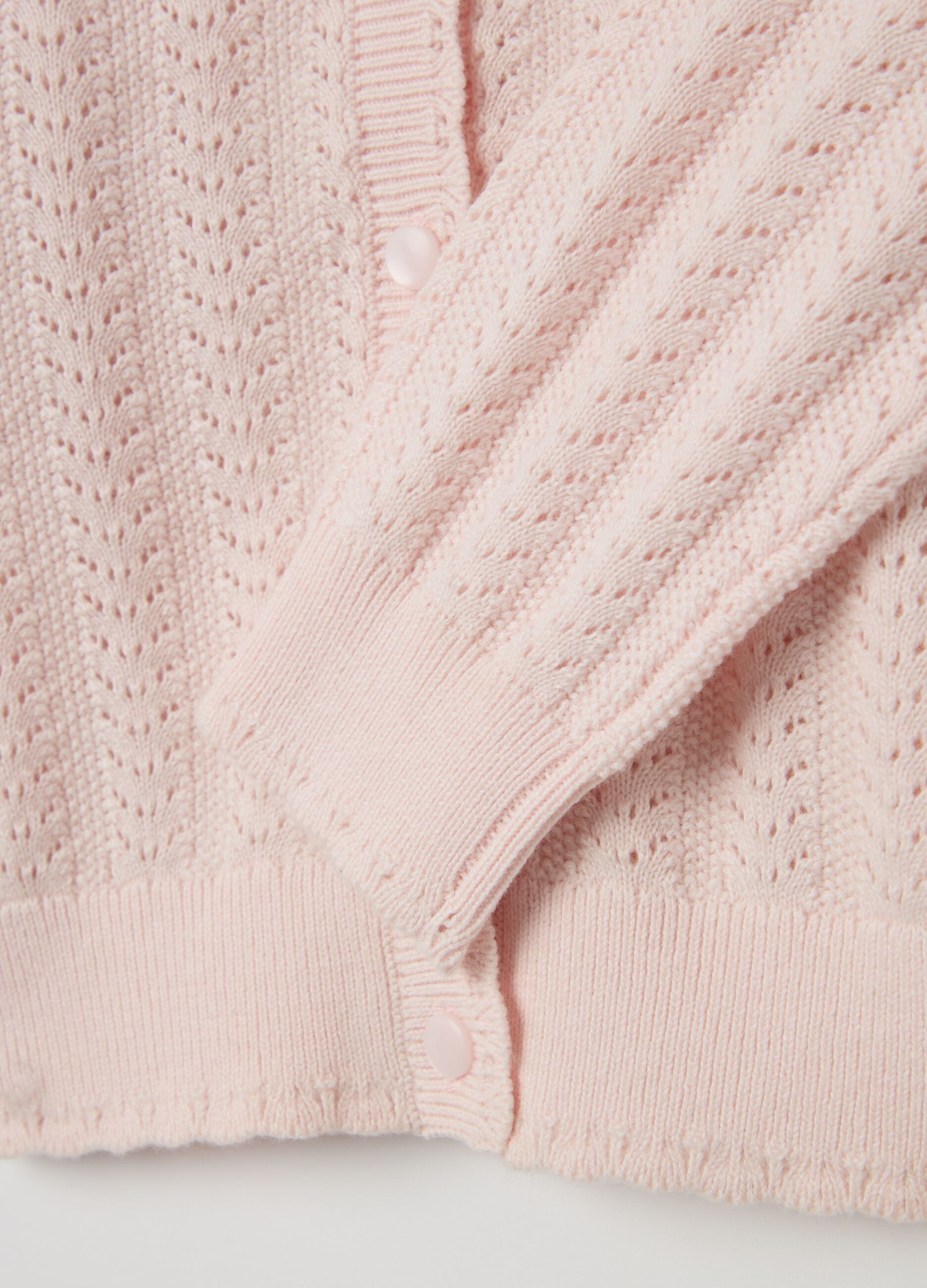Cardigan in pointelle cotton