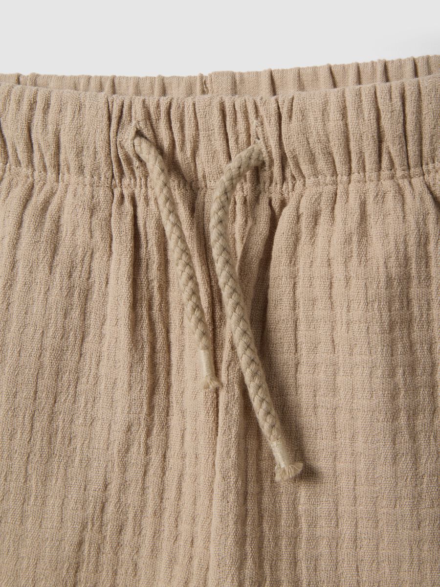 Grey pure cotton shorts for toddler regular fit_2