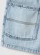 Children's wide leg pure cotton denim shorts in light blue_3