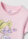 Girls' pink pure cotton T-shirt regular fit with print_2