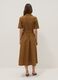 Brown pure cotton shirt dress with tie belt, regular fit_3