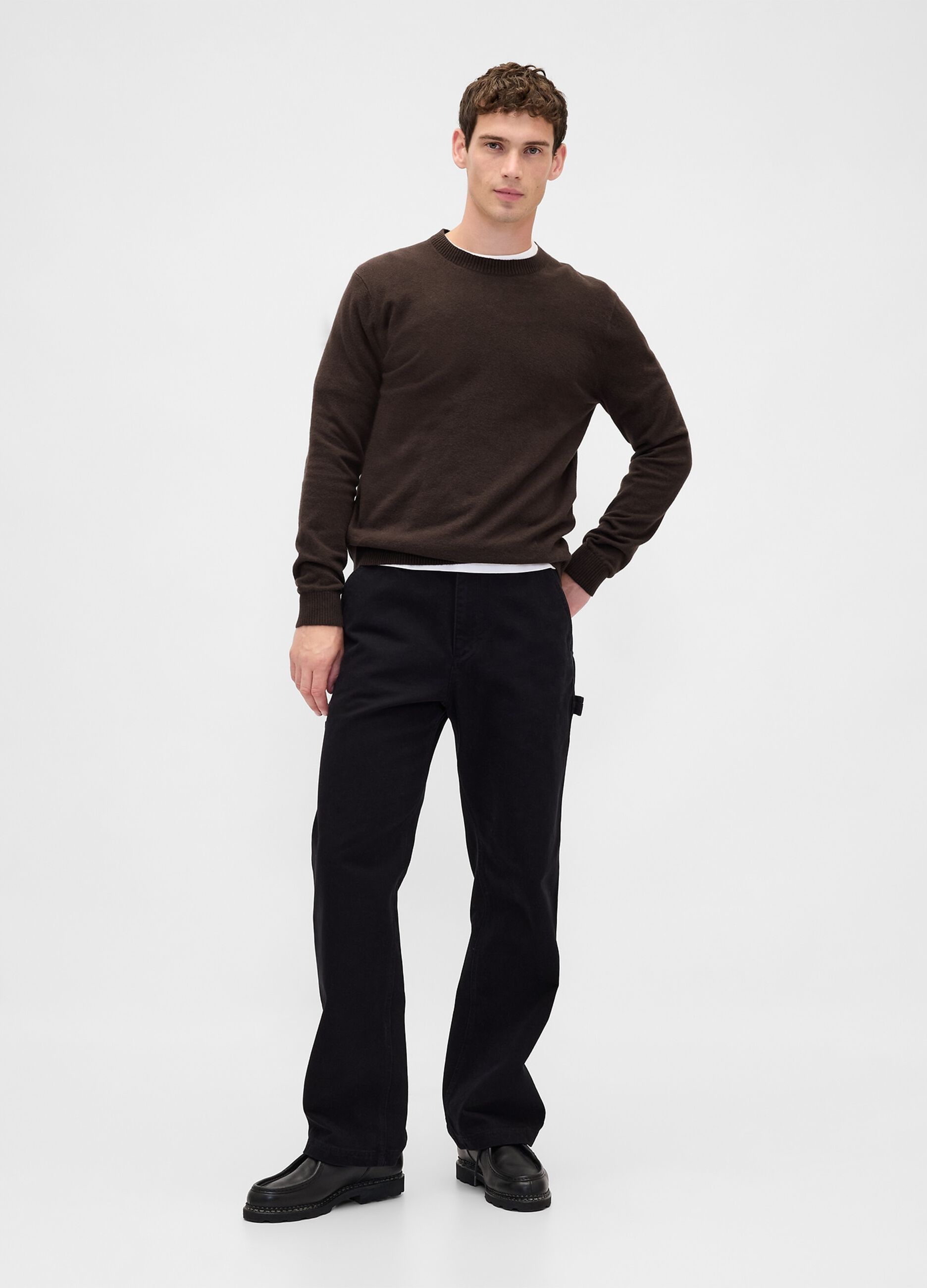 Brown Cotton Blend Jumper