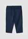 Children's regular fit blue linen-cotton blend chino trousers_0