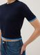 Blue viscose blend crewneck sweater, regular fit_3