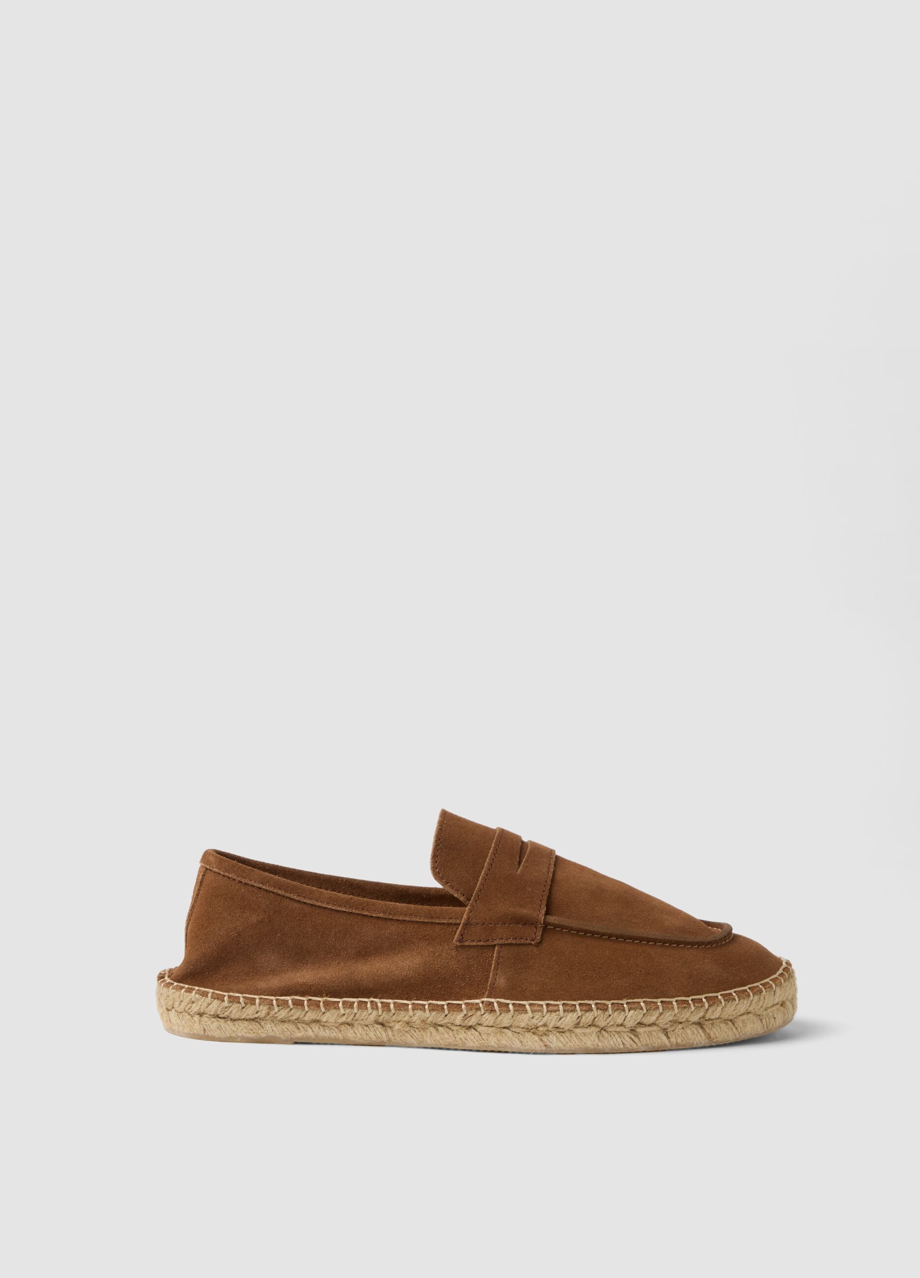 Brown loafers in genuine leather