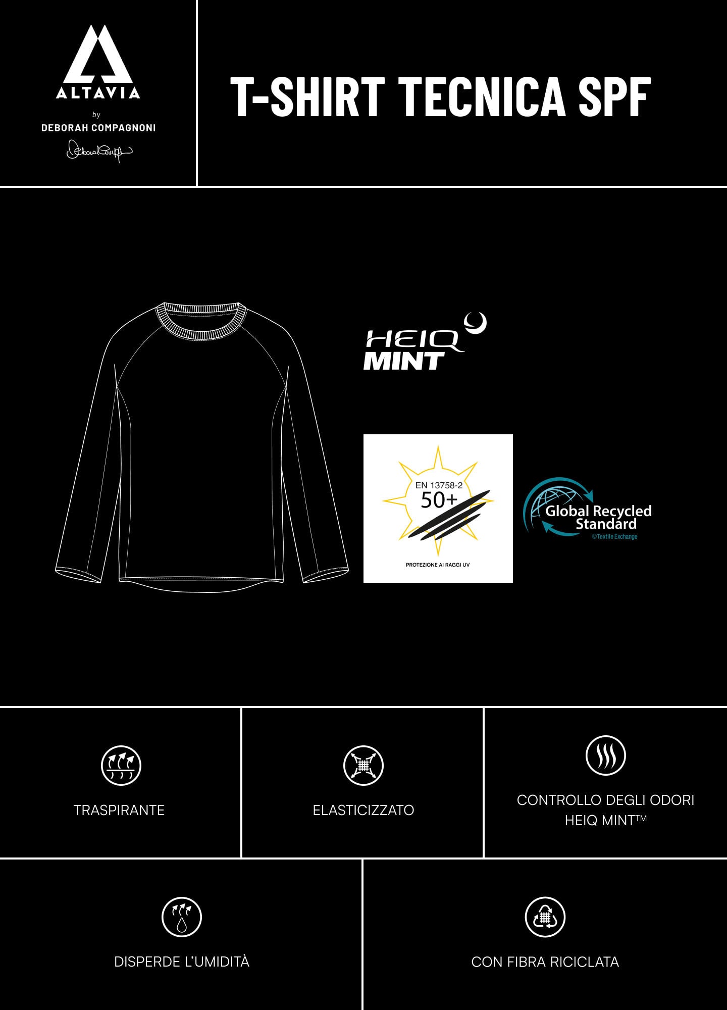 Technical T-shirt SPF ALTAVIA WITH DEBORAH COMPAGNONI