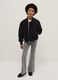 Grey denim flare jeans for girls_0