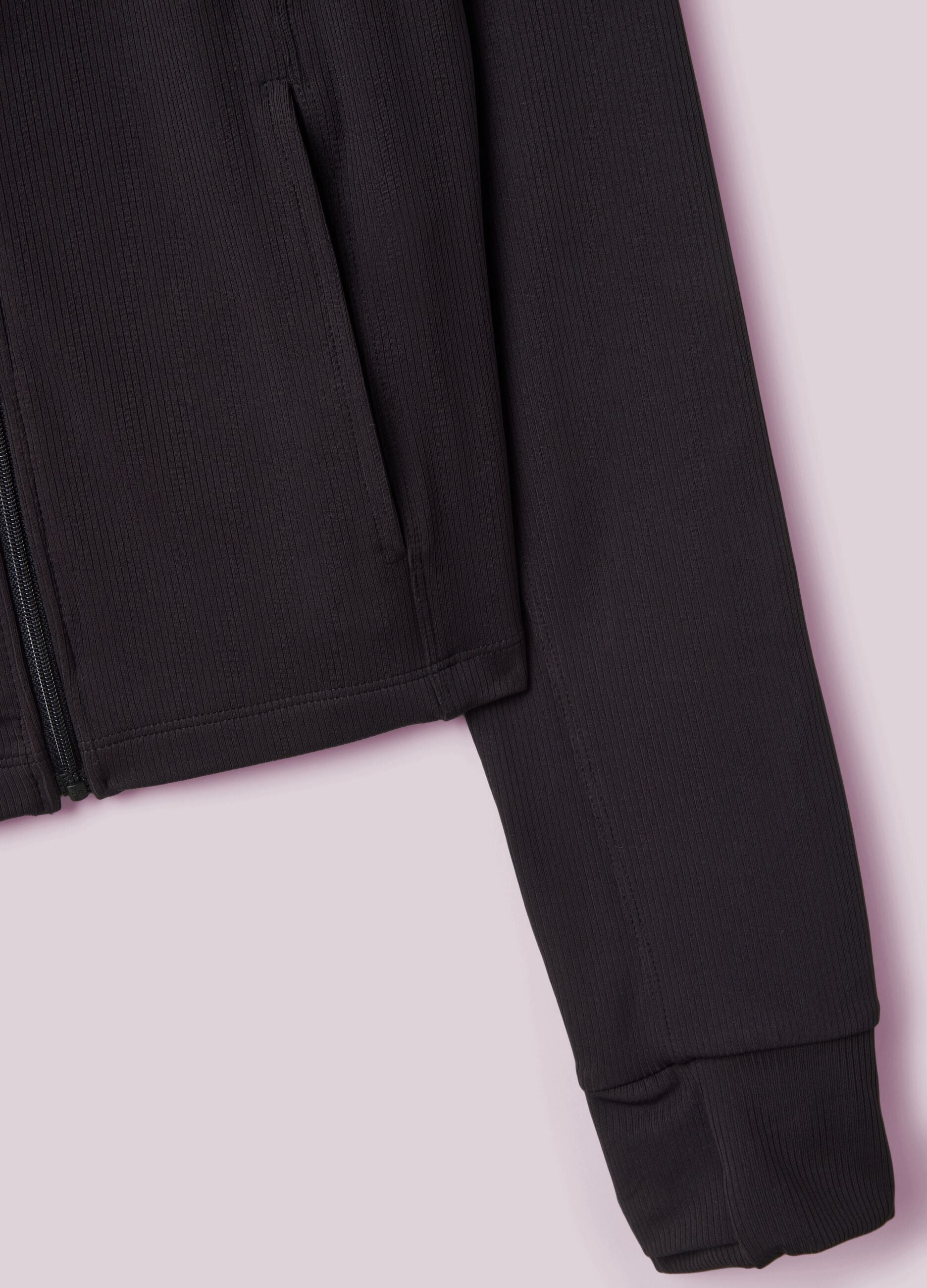 ALTAVIA STUDIO ribbed stretch fabric sport full-zip