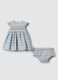 Baby girl's multi-color striped pure cotton set with ruffles_0