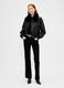 Black bomber jacket with faux fur collar_2