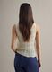 White cotton blend tank top regular fit with mesh texture_3