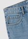 Men&rsquo;s grey denim slim fit shorts in 100% cotton_5