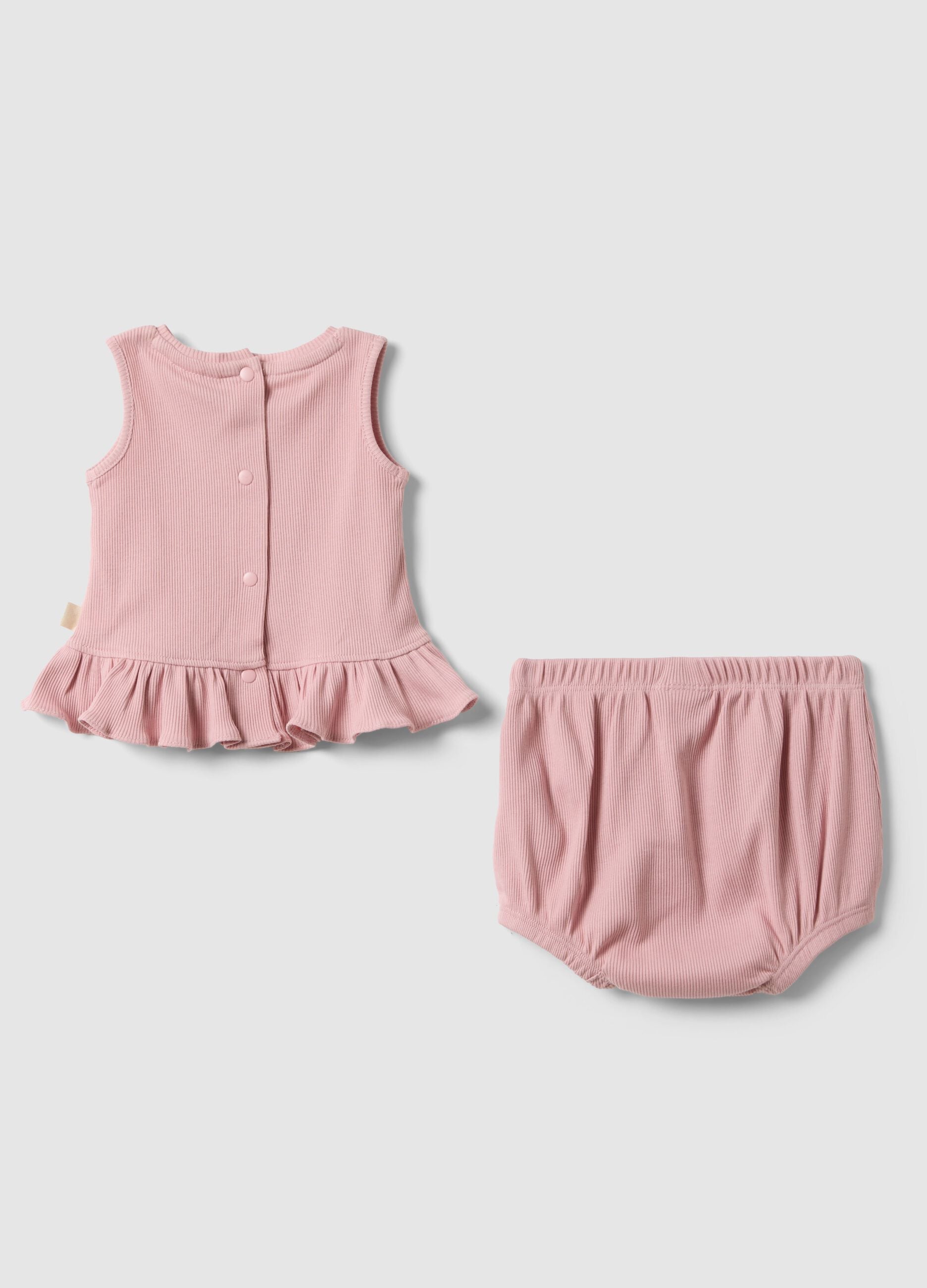 Pink pure cotton outfit for girls
