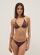 Brown stretch bikini bottoms with shimmering details_0