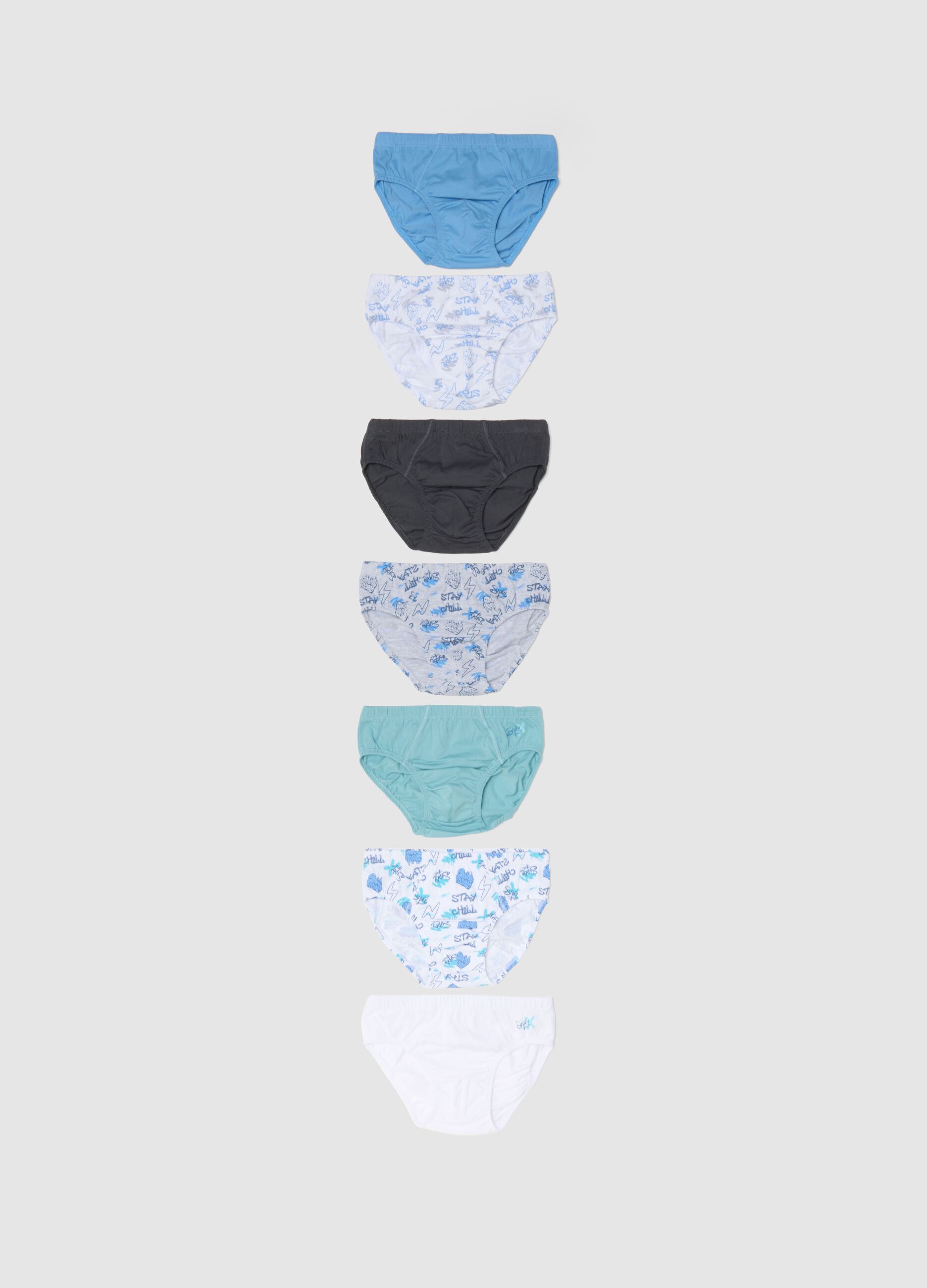 Boys' multi-colour pure cotton multipack briefs