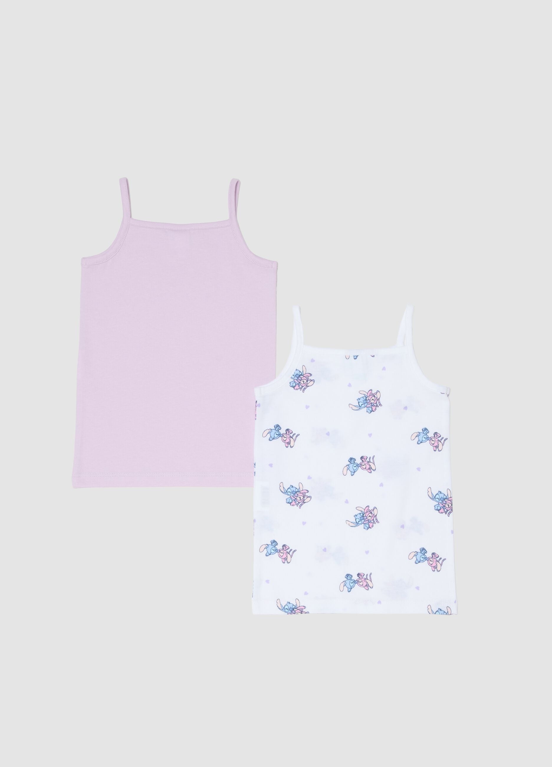 Twin Pack Multicolour Pure Cotton Vests for Baby Girls Regular Fit