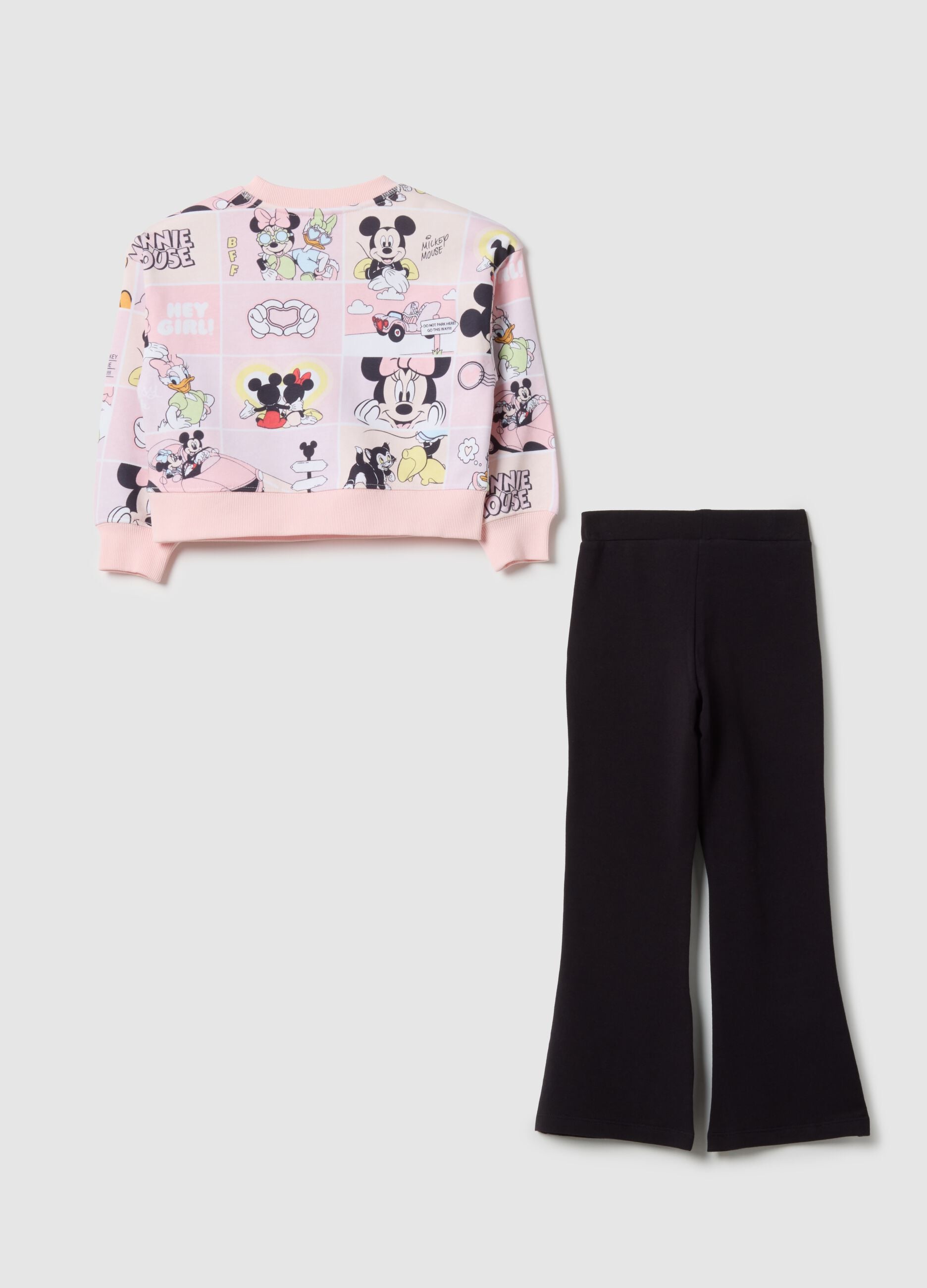 Multicolour cotton-blend jogging set with Minnie Mouse, regular fit