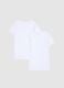 Pack of two white girls' t-shirts in pure cotton regular fit_1