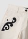 White linen-lyocell blend shorts with contrasting embroidery, regular fit_2