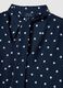 Blue Polka Dot Crepe Blouse_5