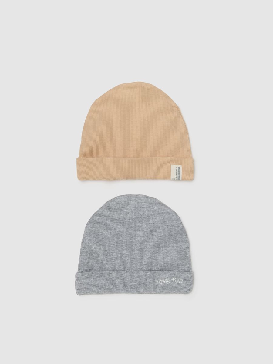 Pack of multicoloured children's hats in stretch cotton_0