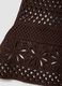 Brown cotton-blend maxi skirt, regular fit with knitted design_5